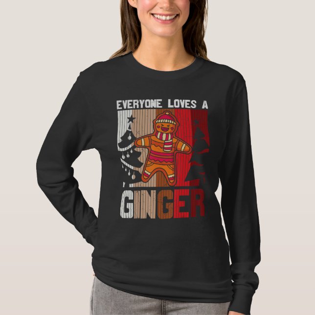 Camiseta A Todos Les Encanta Un Ginger Feliz Gráfico De Nav (Anverso)