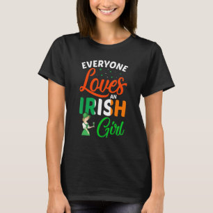 Camiseta A Todos Les Encanta Una Mujer Chica Irlandesa Patr