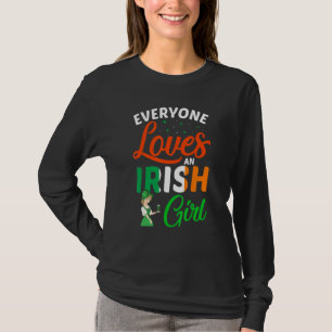 Camiseta A Todos Les Encanta Una Mujer Chica Irlandesa Patr