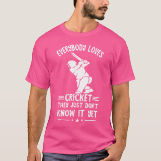 Camiseta A todos les gusta el cricket al jugador de cricket