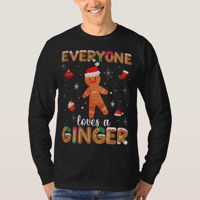 Camiseta A todos les gusta Ginger Cute Gingerbread Cookie C (Anverso)