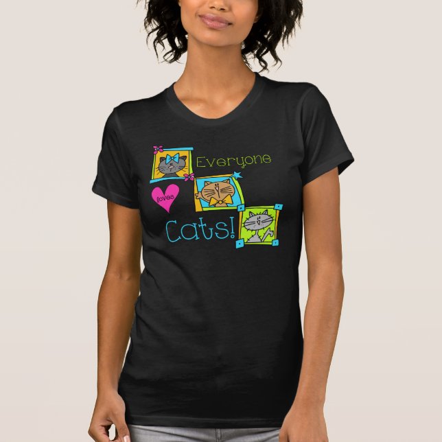 Camiseta A todos les gustan los gatos (Anverso)