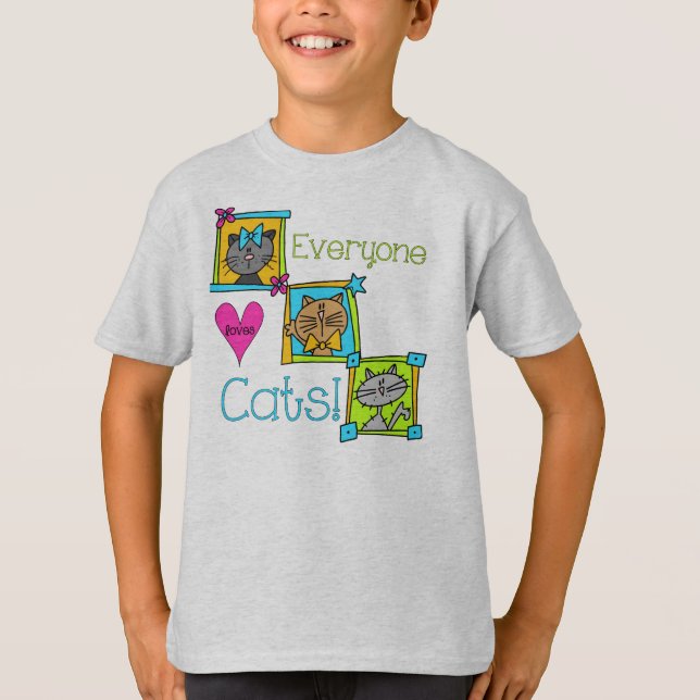 Camiseta A todos les gustan los gatos (Anverso)