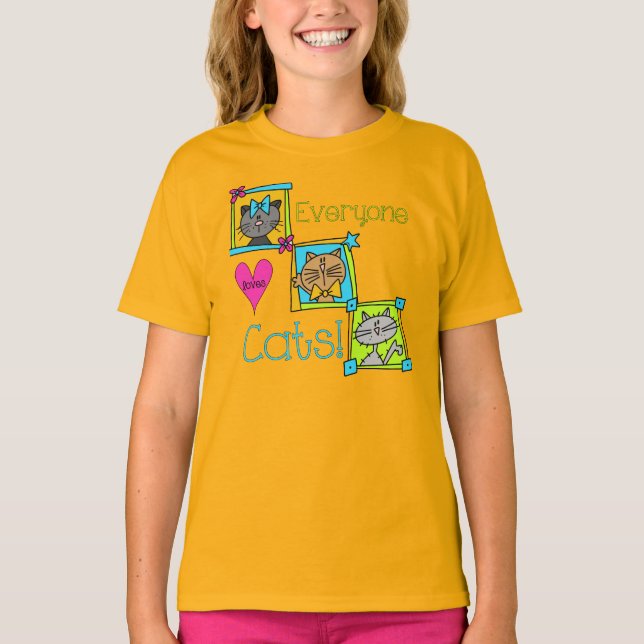 Camiseta A todos les gustan los gatos (Anverso)