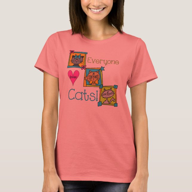 Camiseta A todos les gustan los gatos (Anverso)