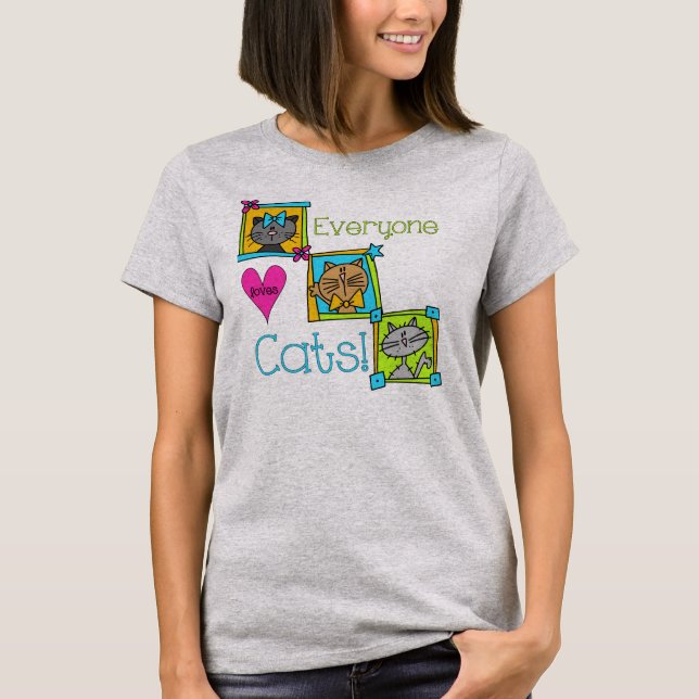 Camiseta A todos les gustan los gatos (Anverso)