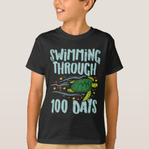 Camiseta A través de 100 días, niños de escuelas de 100 día
