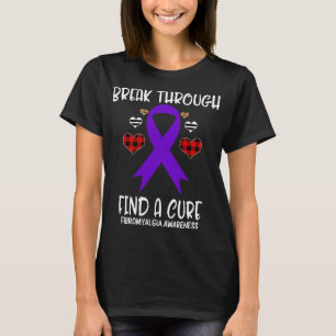 Camiseta A Través De La Cinta De Concienciación De La Fibro