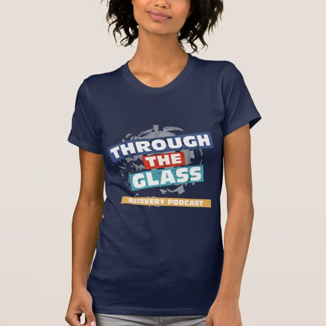 Camiseta A través del logotipo de recuperación de vidrio Ca (Anverso)