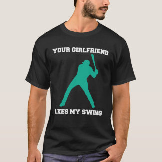 Camiseta A Tu Novia Le Gusta Mi Béisbol De Swing 2