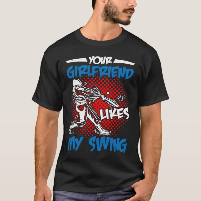 Camiseta A tu novia le gusta mi swing (Anverso)