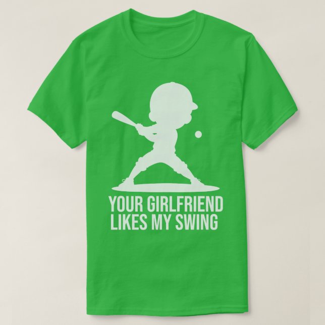 Camiseta a tu novia le gusta mi swing (Diseño del anverso)