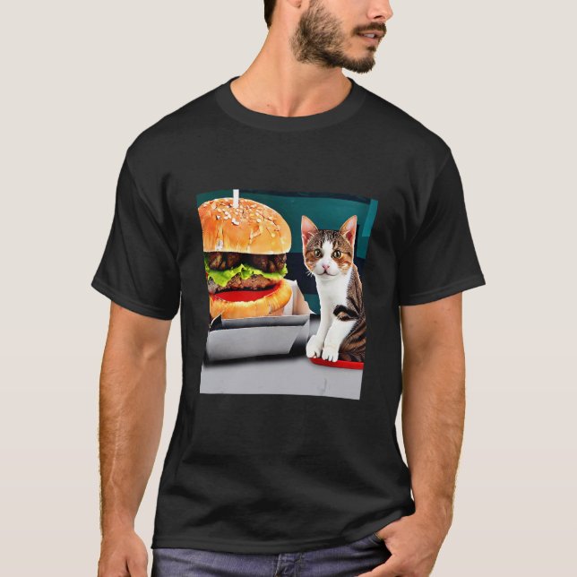 Camiseta A Two Paw Feast Adorable Kitten Cat Kitty Burger D (Anverso)