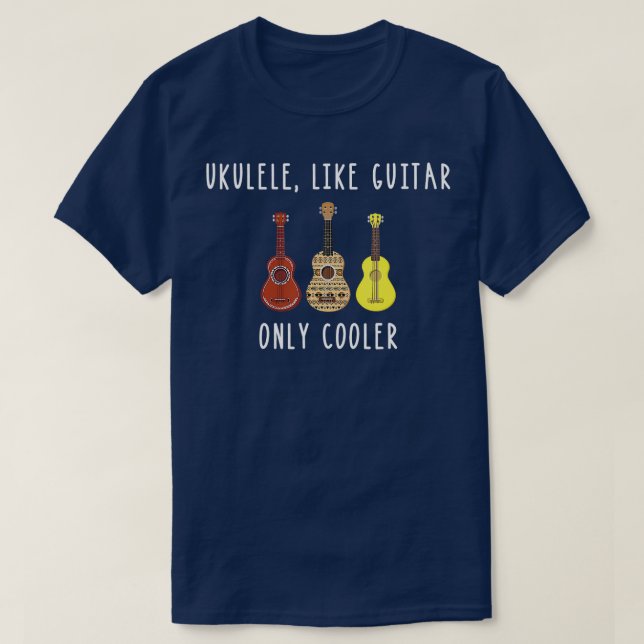 Camiseta A Ukulele Le Guitarra Sólo Instrumento Musical Más (Diseño del anverso)