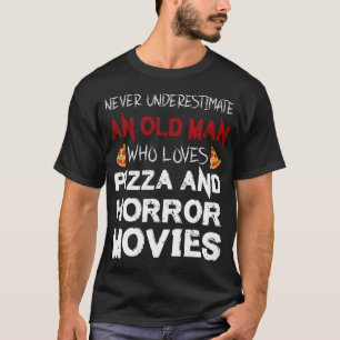 Camiseta A un anciano le encanta la película de Pizza y de
