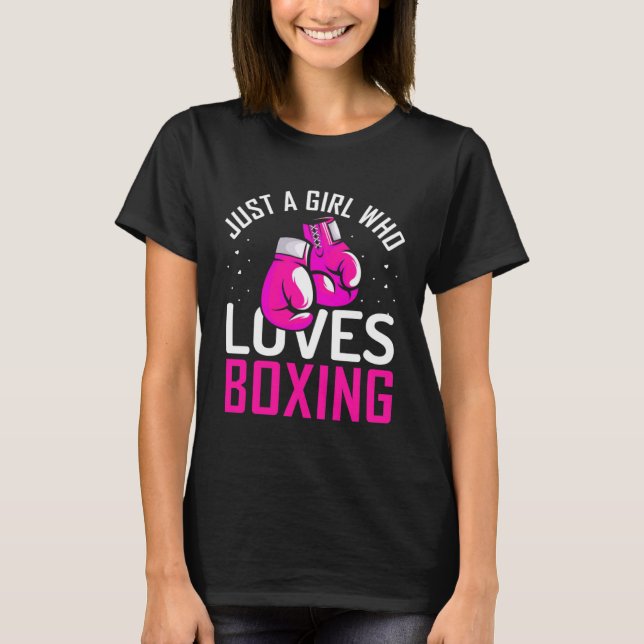 Camiseta A un Chica le encanta el boxeo Guantes de Esparrin (Anverso)