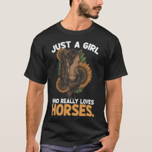 Camiseta A un Chica le encanta la granja ecuestre de giraso