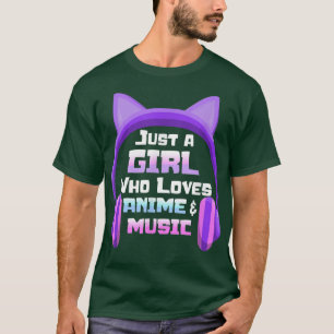 Camiseta A un Chica le encantan los auriculares animales de