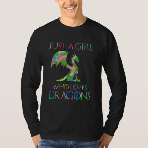 Camiseta A un Chica le encantan los diseños de dragones