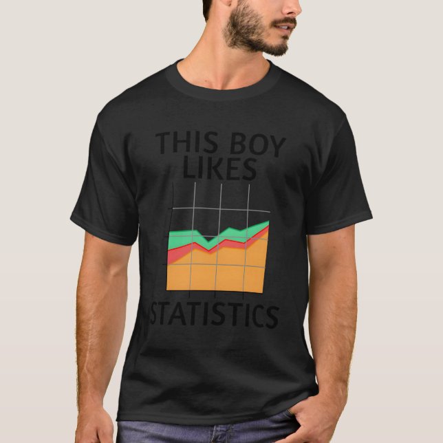 Camiseta A un chico irónico le gusta el nerd estadístico de (Anverso)