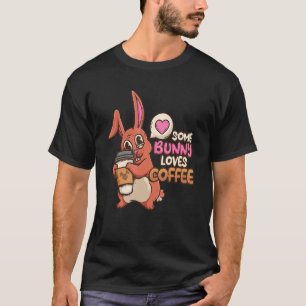 Camiseta A un conejo le encantan los entusiastas del café d