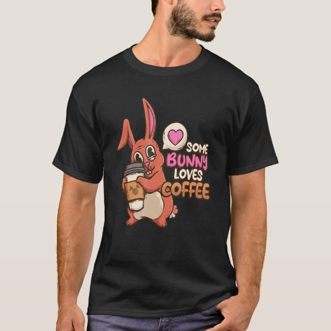 Camiseta A un conejo le encantan los entusiastas del café d (Anverso)