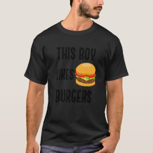 Camiseta A Un Niño Le Gusta Hamburguesas Citas Irónicas Com