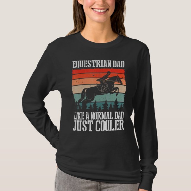 Camiseta A Un Padre Ecuestre Le Gusta Un Padre Normal Simpl (Anverso)
