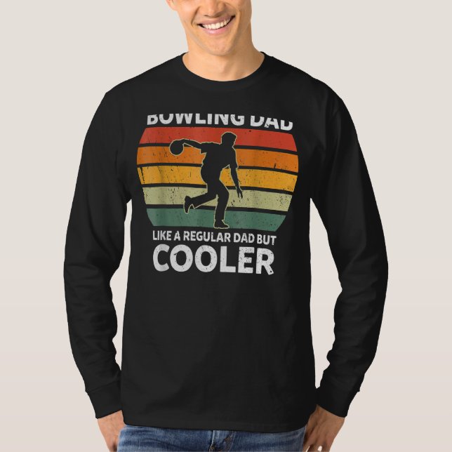 Camiseta A Un Padre Retro Bowling Le Gusta Un Papá Regular  (Anverso)
