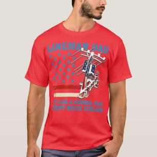 Camiseta A Un Padre Retro Lineman Como A Un Papá Electricis