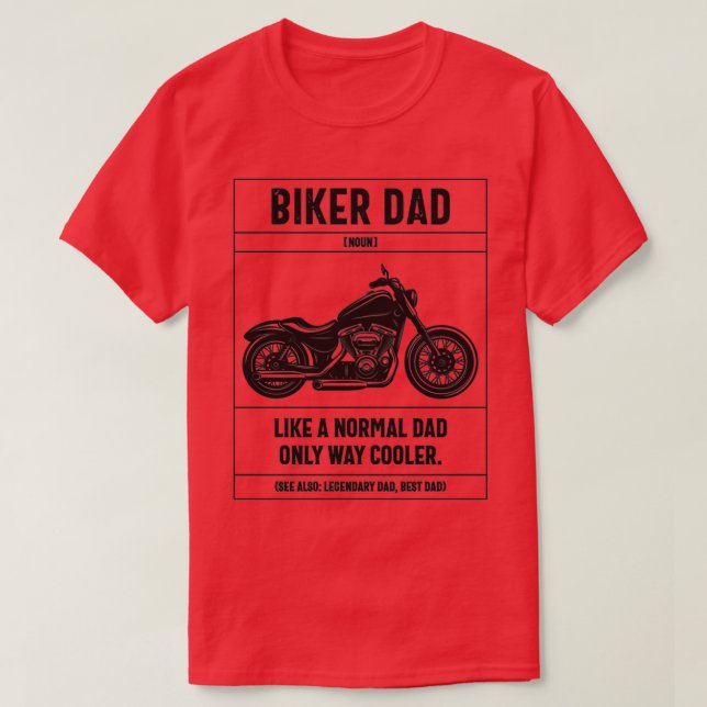 Camiseta A Un Papá Biker Le Gusta La Motocicleta Normal De  (Diseño del anverso)