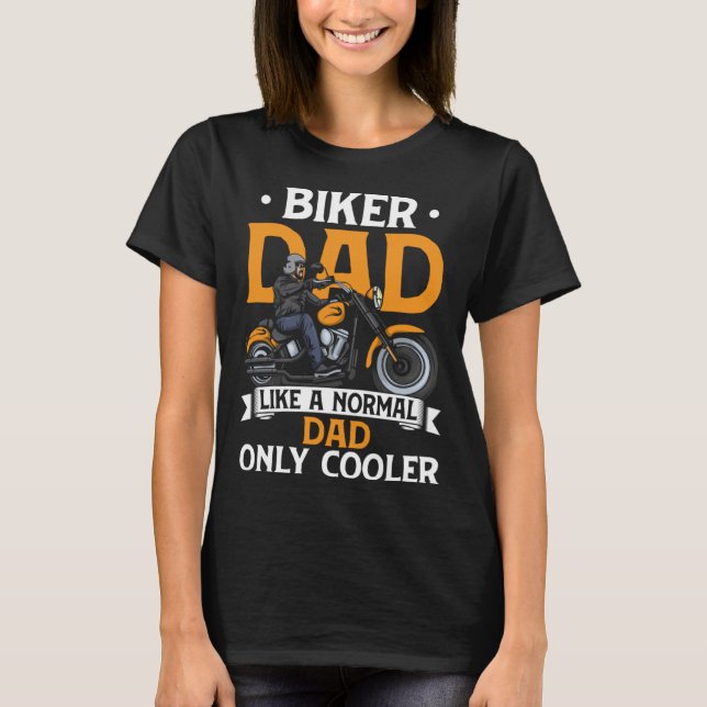 Camiseta A Un Papá Biker Le Gusta Un Moto Tan Gracioso Como (Anverso)