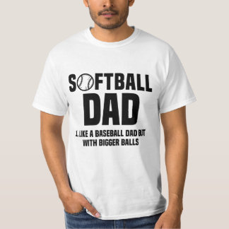 Camiseta A un papá de softbol le gusta el béisbol pero con 