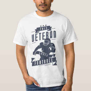 Camiseta A un veterano le encanta el fútbol americano