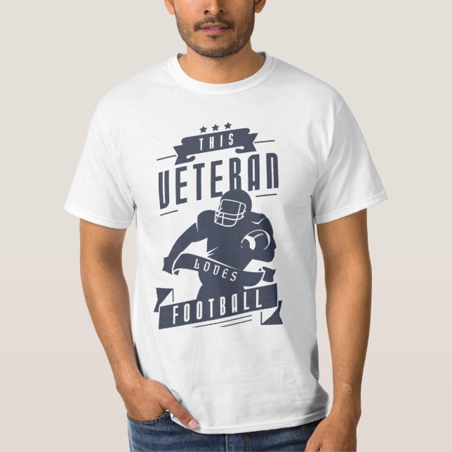 Camiseta A un veterano le encanta el fútbol americano (Anverso)