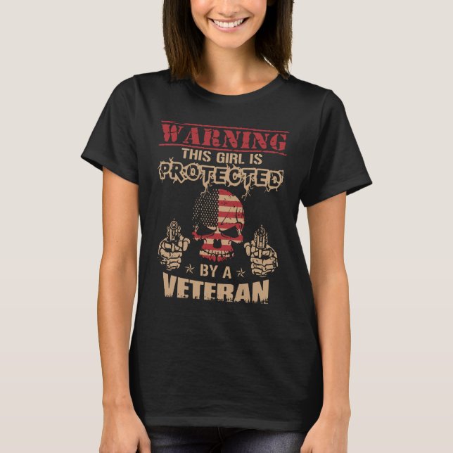 Camiseta A un veterano protege a este chica (Anverso)