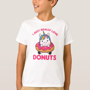 Camiseta A Unicornio Le Encanta Donuts Los Unicornios Son D
