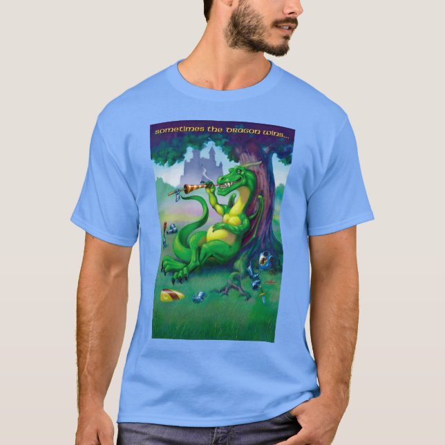 Camiseta A veces el dragón gana - verde (Anverso)
