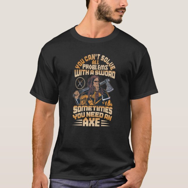 Camiseta A Veces Se Necesita Un Viaje De Mitología Ax Nórdi (Anverso)