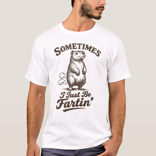 Camiseta A veces simplemente estoy haciendo pedorretas Capy (Anverso)