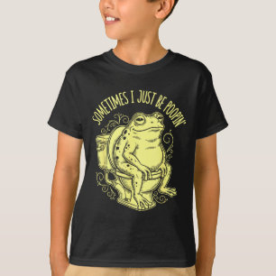 Camiseta A veces solo estoy en Tee con rana de inodoro dive