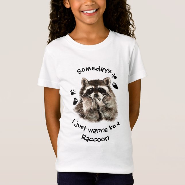 Camiseta A veces solo quiero ser una cita divertida de Racc (Anverso)