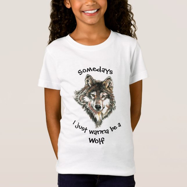 Camiseta A veces solo quiero ser una cita divertida de Wolf (Anverso)