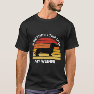 Camiseta A Veces Viajo Sobre Mi Divertido Perro De Weiner D