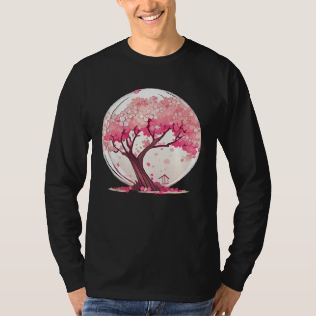 Camiseta A Vibrant and Inspiring Cherry Blossom Sphere Tree (Anverso)