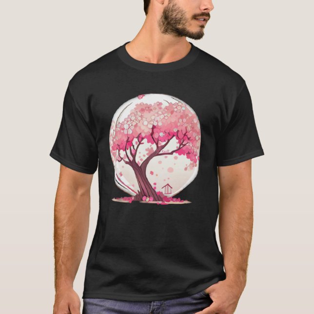 Camiseta A Vibrant and Inspiring Cherry Blossom Sphere Tree (Anverso)