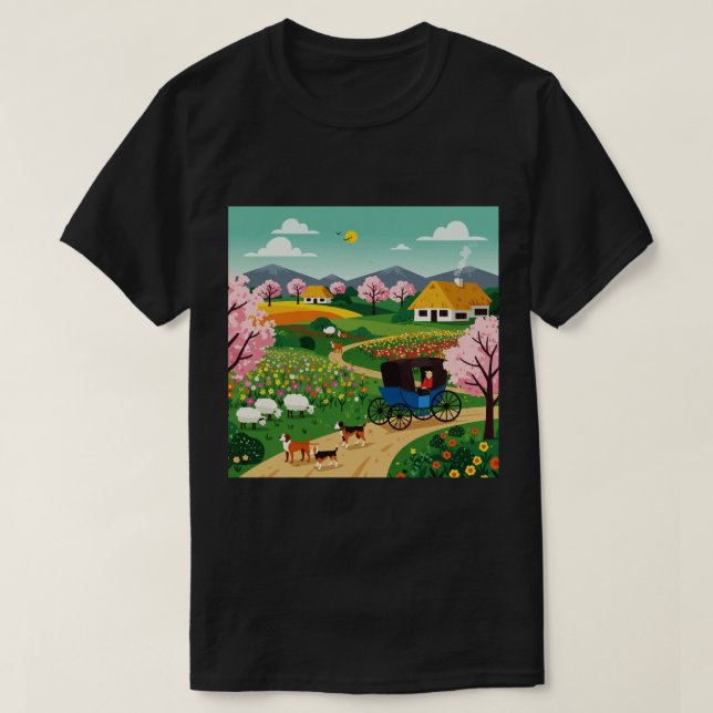 Camiseta A village in the 19th century (Diseño del anverso)