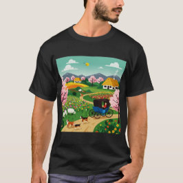 Camiseta A village in the 19th century