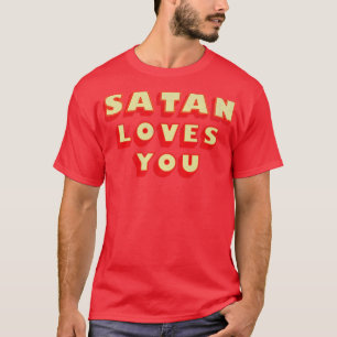 Camiseta A Vintage Satan le encanta decir graciosamente