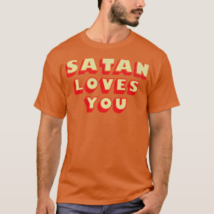 Camiseta A Vintage Satan le encanta decir graciosamente